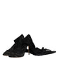 Dolce & Gabbana Dolce & Gabbana Black Stretch Socks Taormina Lace Boots Shoes/EU39/US9/Black