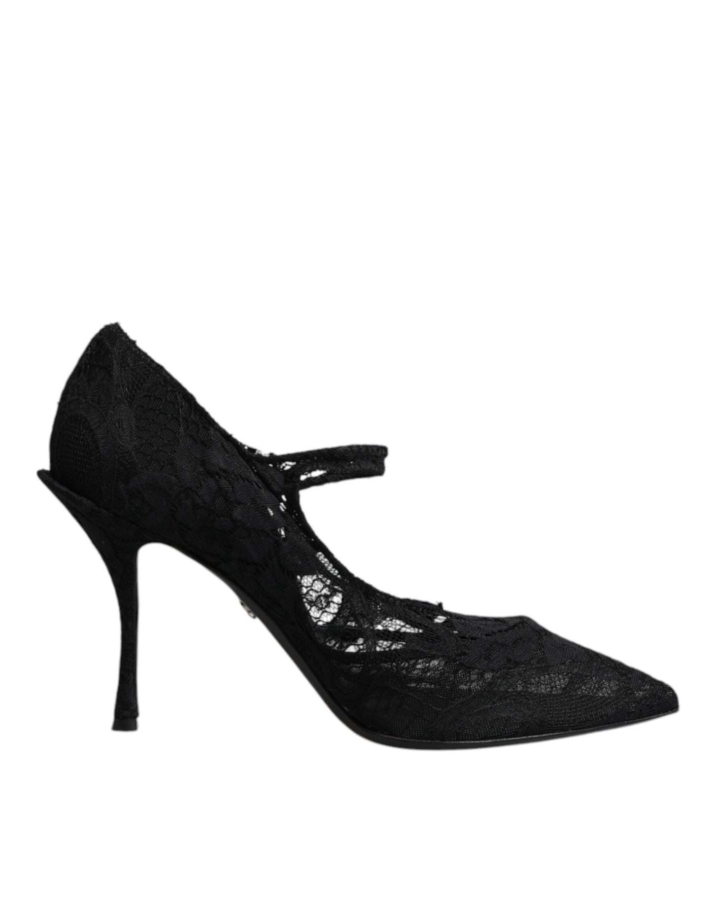 Dolce & Gabbana Dolce & Gabbana Black Lace Crystals Mary Jane Pumps Shoes/EU41/US11/Black