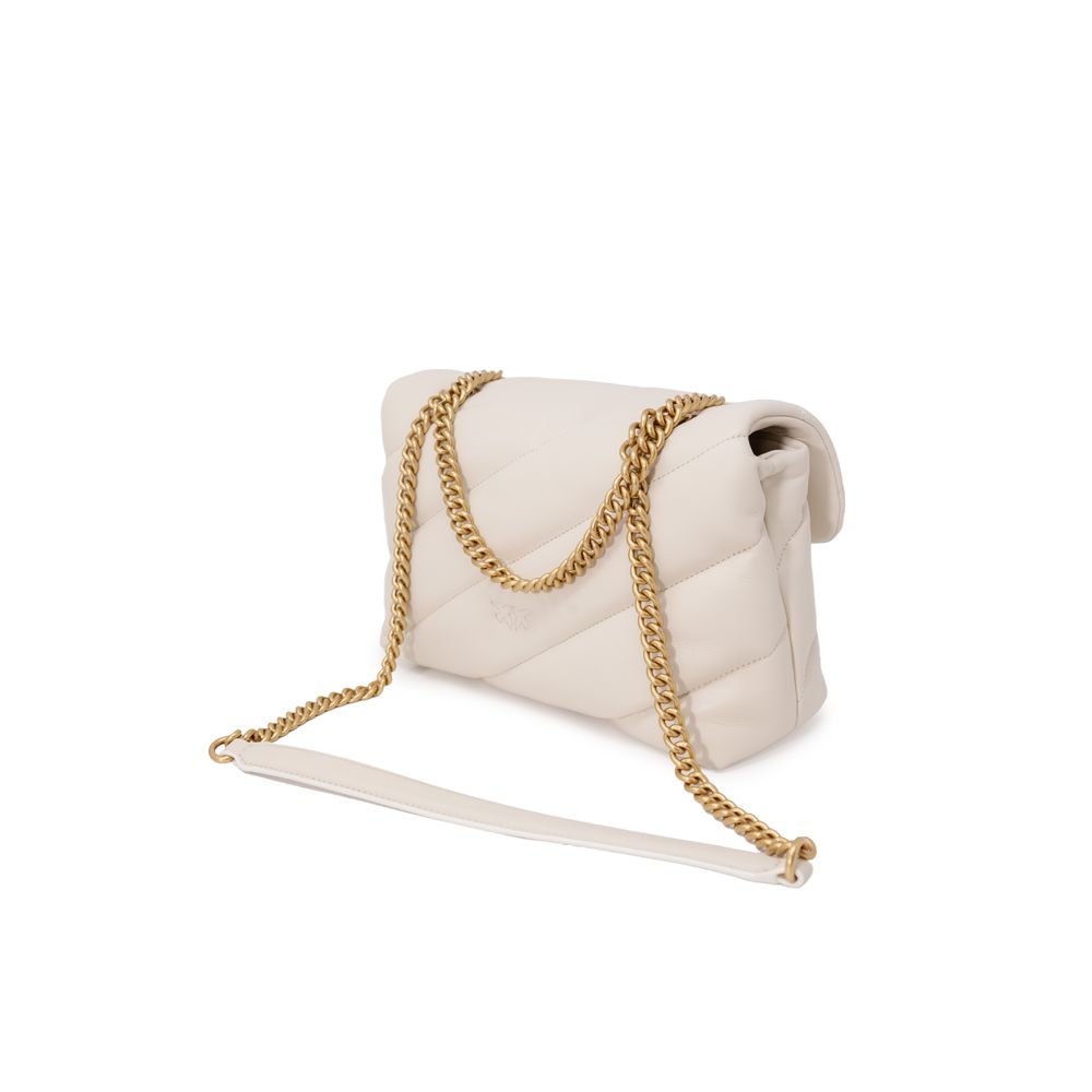 PINKO White Leather Handbag/one size/White