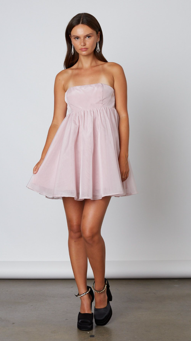 Cotton Candy LA Pink Babydoll Strapless Mini / S