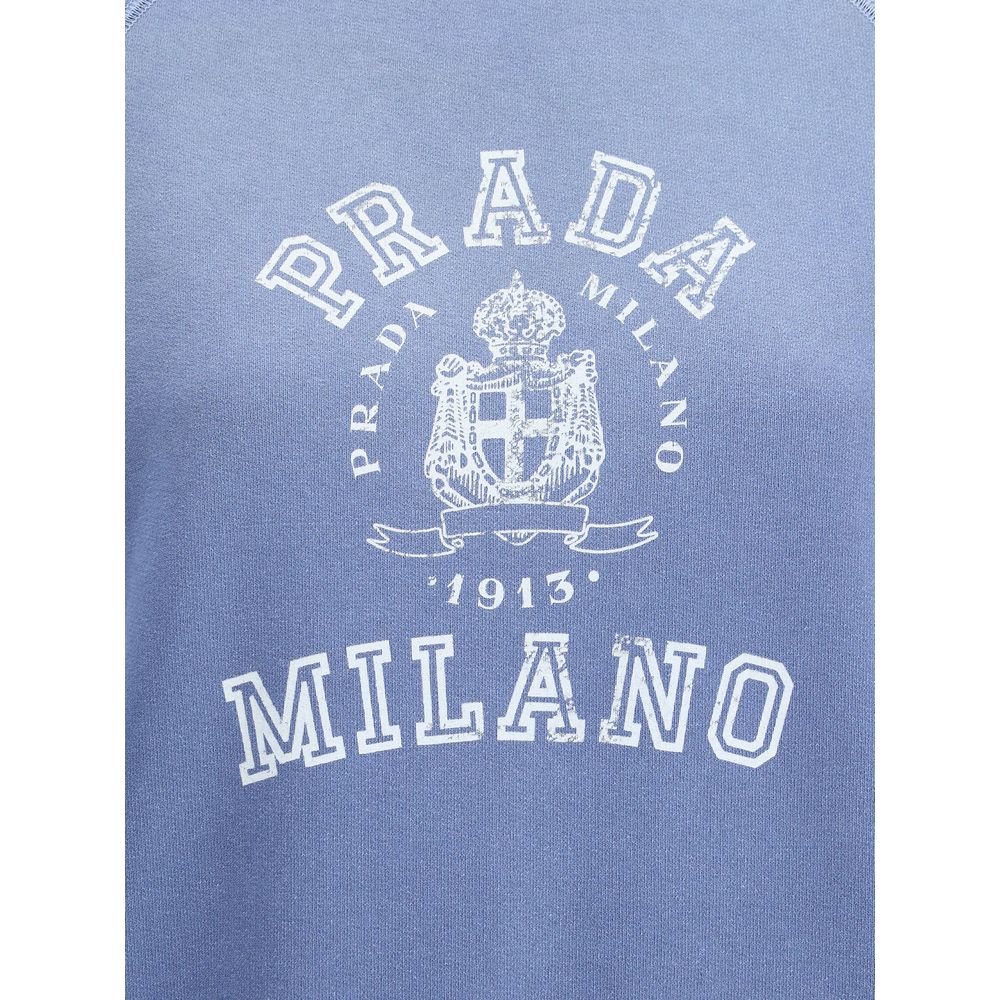 Prada Prada Logo's cotton Sweatshirt/S/Light Blue