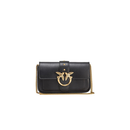 PINKO PINKO Black Leather Handbag/one size/Black