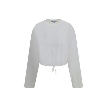 Prada Prada Adjustable ribbon hem long-Sleeve Top/S/White