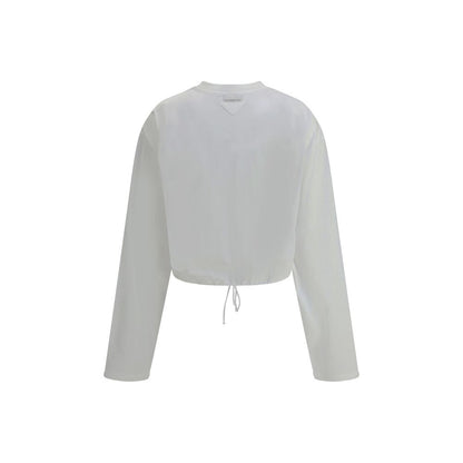 Prada Prada Adjustable ribbon hem long-Sleeve Top/S/White