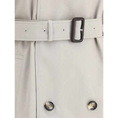 Burberry Burberry Breasted  Trench Jacket/8/Gray