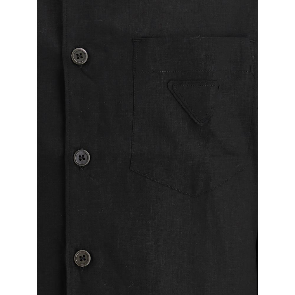 Prada Prada Black linen Shirt/M/Black