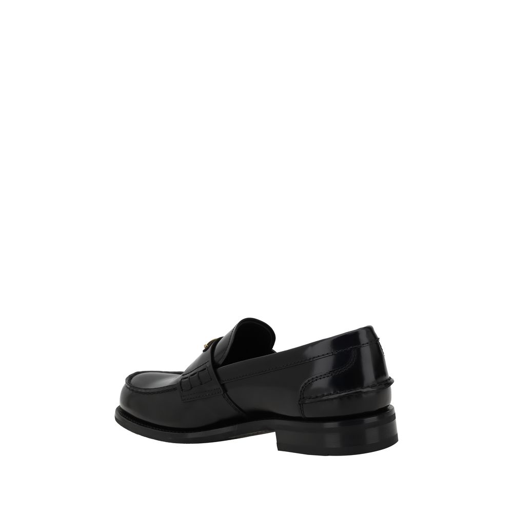 Prada Triangular plaque Loafers/EU 38 | US 5/Black