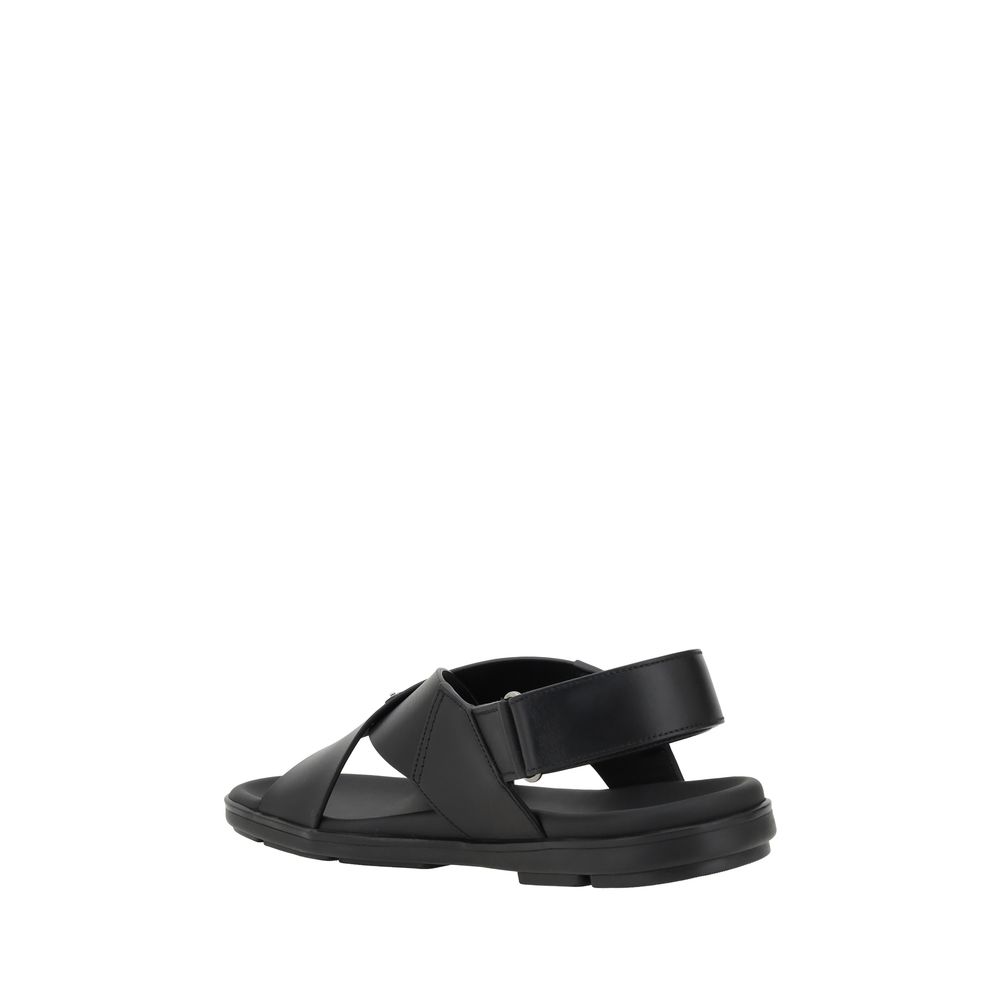 Prada Logoed Sandals/EU44/US11/Black