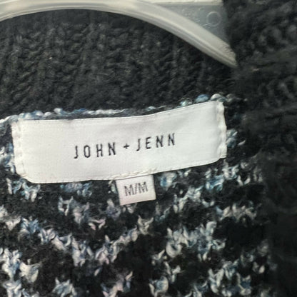 John &amp; Jenn Intarsia Open Front Cardigan - Blue Multi - M