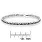 Haus of Brilliance Black Rhodium over .925 Sterling Silver 1.0 Cttw Rose Cut Diamond Double-Link 7" Tennis Bracelet (Blue Color, I1-I2 Clarity)