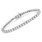 Haus of Brilliance .925 Sterling Silver 1.0 Cttw Miracle-Set Diamond Round Faceted Bezel Tennis Bracelet (I-J Color, I3 Clarity) - 9"