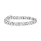 Haus of Brilliance .925 Sterling Silver 1.0 Cttw Round-Brilliant and Baguette Cut Diamond Miracle-Set X-Link 7" Tennis Bracelet (I-J Color, I2-I3 Clarity)