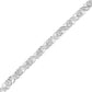 Haus of Brilliance .925 Sterling Silver 1.0 Cttw Round-Brilliant and Baguette Cut Diamond Miracle-Set X-Link 7" Tennis Bracelet (I-J Color, I2-I3 Clarity)