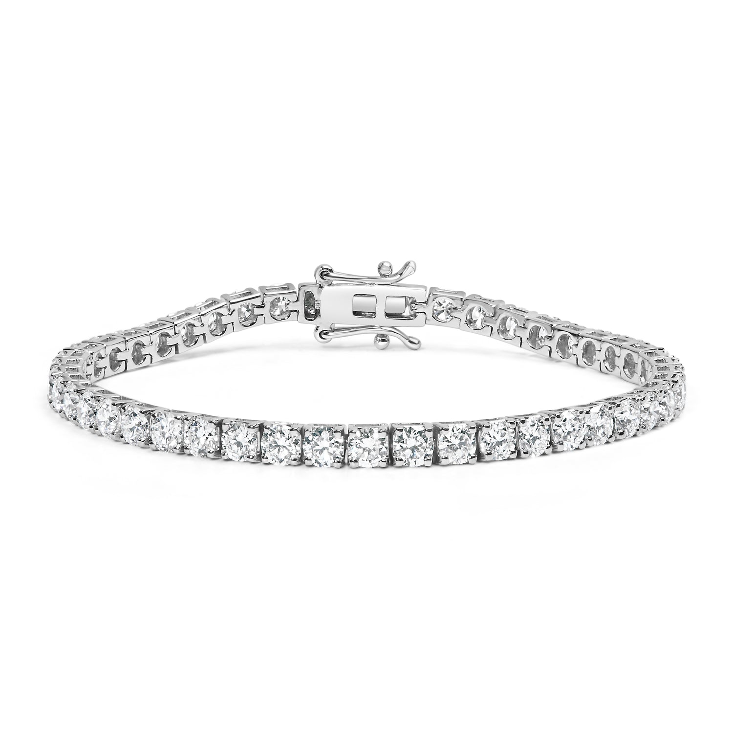 Haus of Brilliance .925 Sterling Silver 2.0 Cttw Diamond Classic Link Tennis Bracelet (I-J Color, I2-I3 Clarity) - 7-1/4&quot;