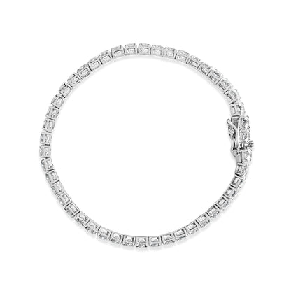 Haus of Brilliance .925 Sterling Silver 2.0 Cttw Diamond Classic Link Tennis Bracelet (I-J Color, I2-I3 Clarity) - 7-1/4&quot;