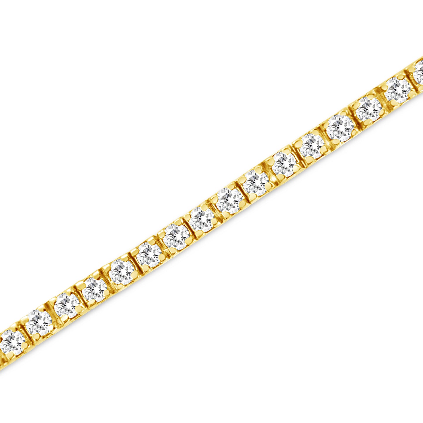 Haus of Brilliance 14K Yellow Gold Plated .925 Sterling Silver 2.0 Cttw Diamond Classic Link Tennis Bracelet (K-L Color, I2-I3 Clarity) - 7-1/4"