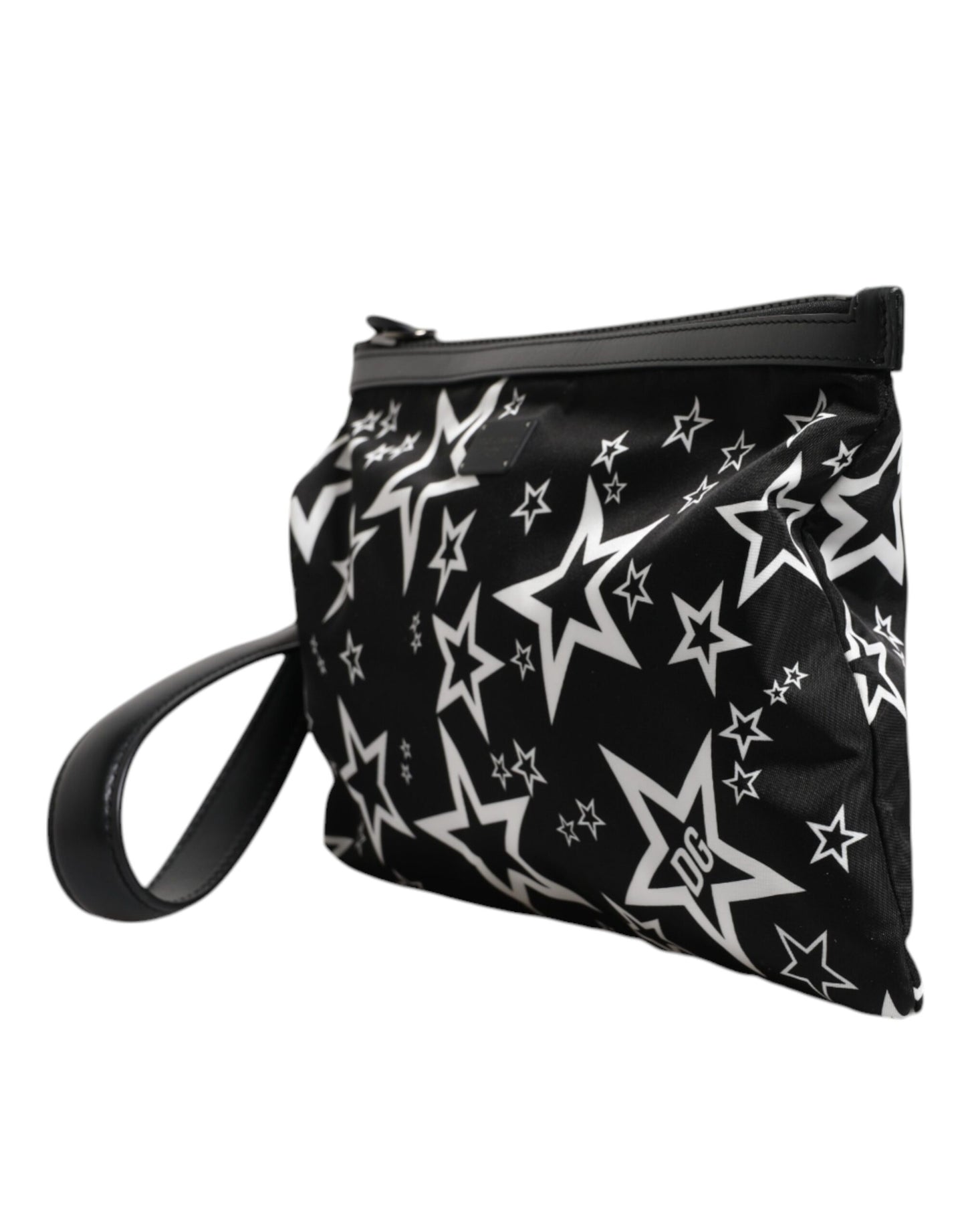 Dolce & Gabbana Dolce & Gabbana Black White Stars Pattern Clutch Pouch Bag/one size/Black and White