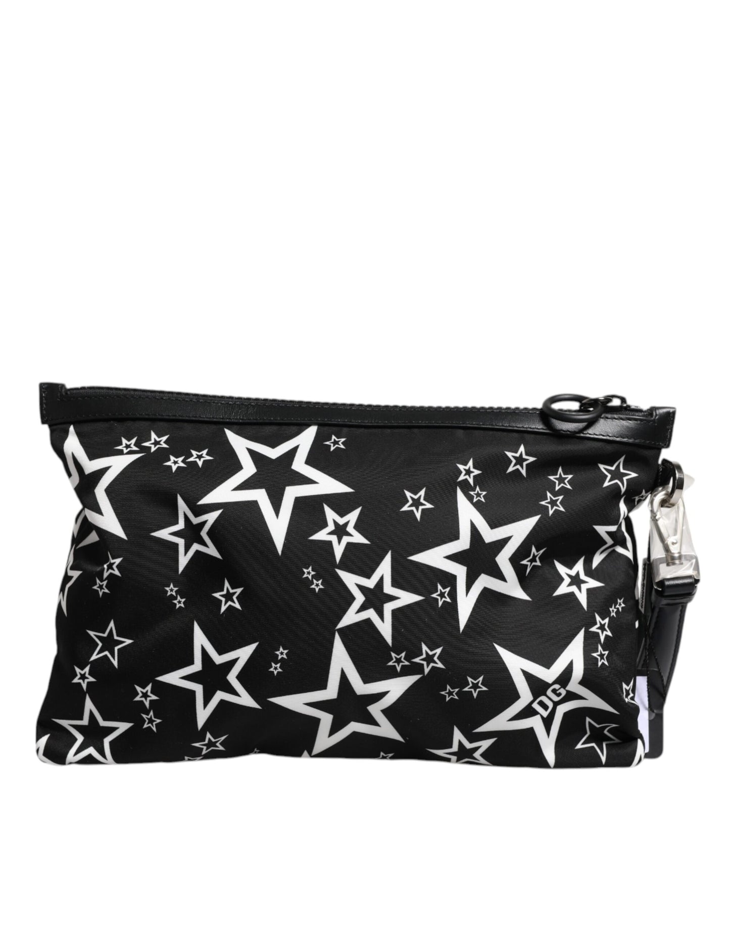 Dolce & Gabbana Dolce & Gabbana Black White Stars Pattern Clutch Pouch Bag/one size/Black and White