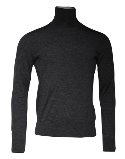 Dolce &amp; Gabbana Gray Wool Knit Turtleneck Pullover Sweater/IT46 | S/Gray