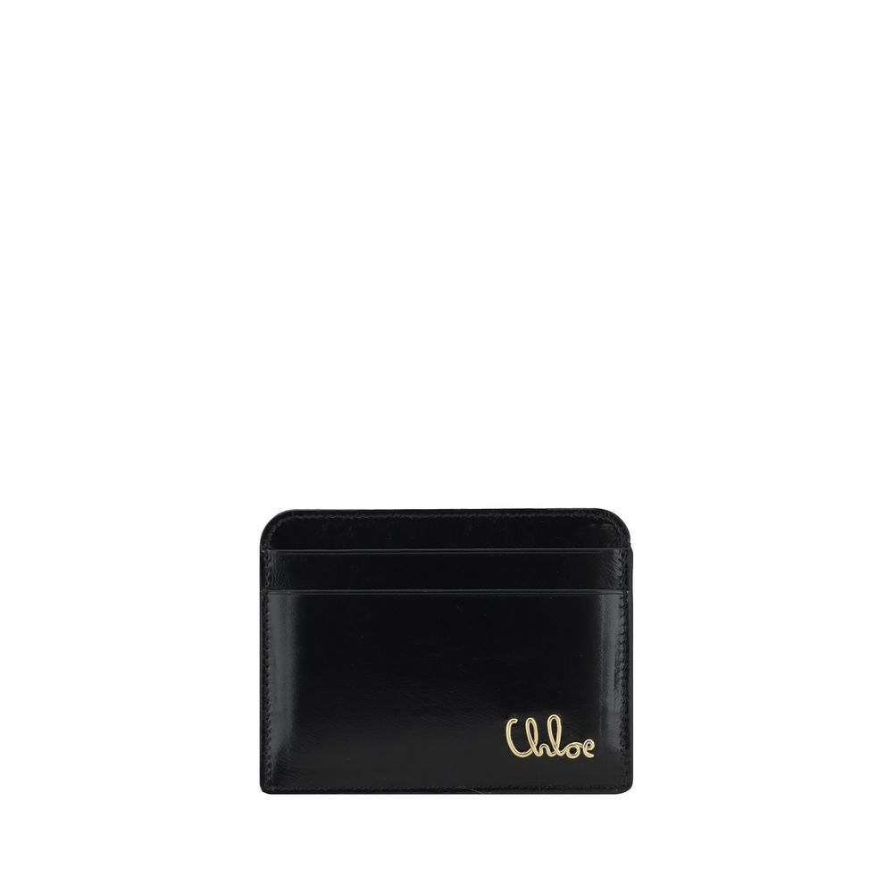 Chloé Chloé Logoed Card Horder/one size/Black