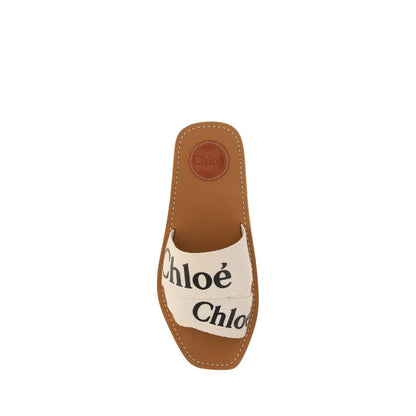 Chloé Chloé Woody Sandals/EU35/US5/White