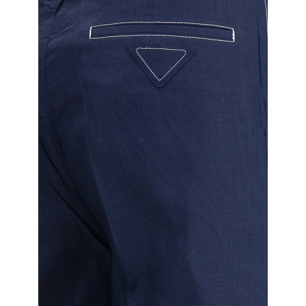 Prada Prada Linen Pants/IT48 | M/Blue