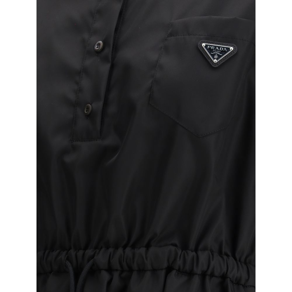Prada Prada Nylon chemisier Dress/IT40 | M/Black