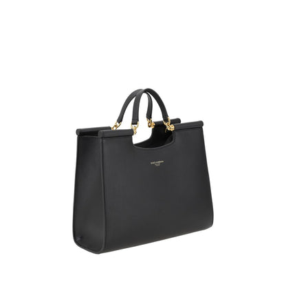 Dolce &amp; Gabbana Sicily Small Tote Bag/one size/Black