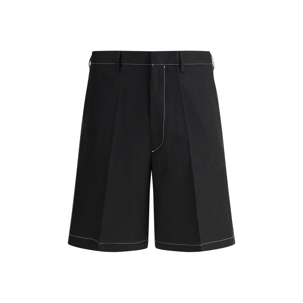 Prada Prada Contrast stitching Shorts/IT50 | L/Black