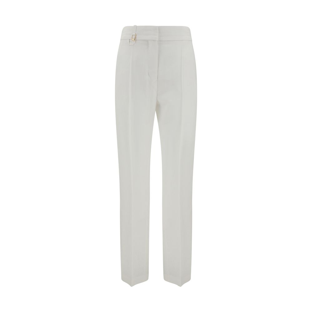 Jacquemus Jacquemus Le Pantalon Tibau linen Pants/IT38 | S/White