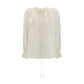 Chloé Chloé Silk Blouse with pleated details/IT40 | M/Cream