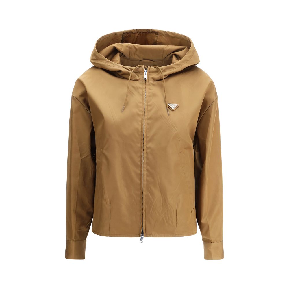 Prada Prada Waterproof hooded Jacket/IT42 | L/Brown