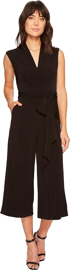 Catherine Catherine Malandrino V-Neck Wide Leg Jumpsuit - Black