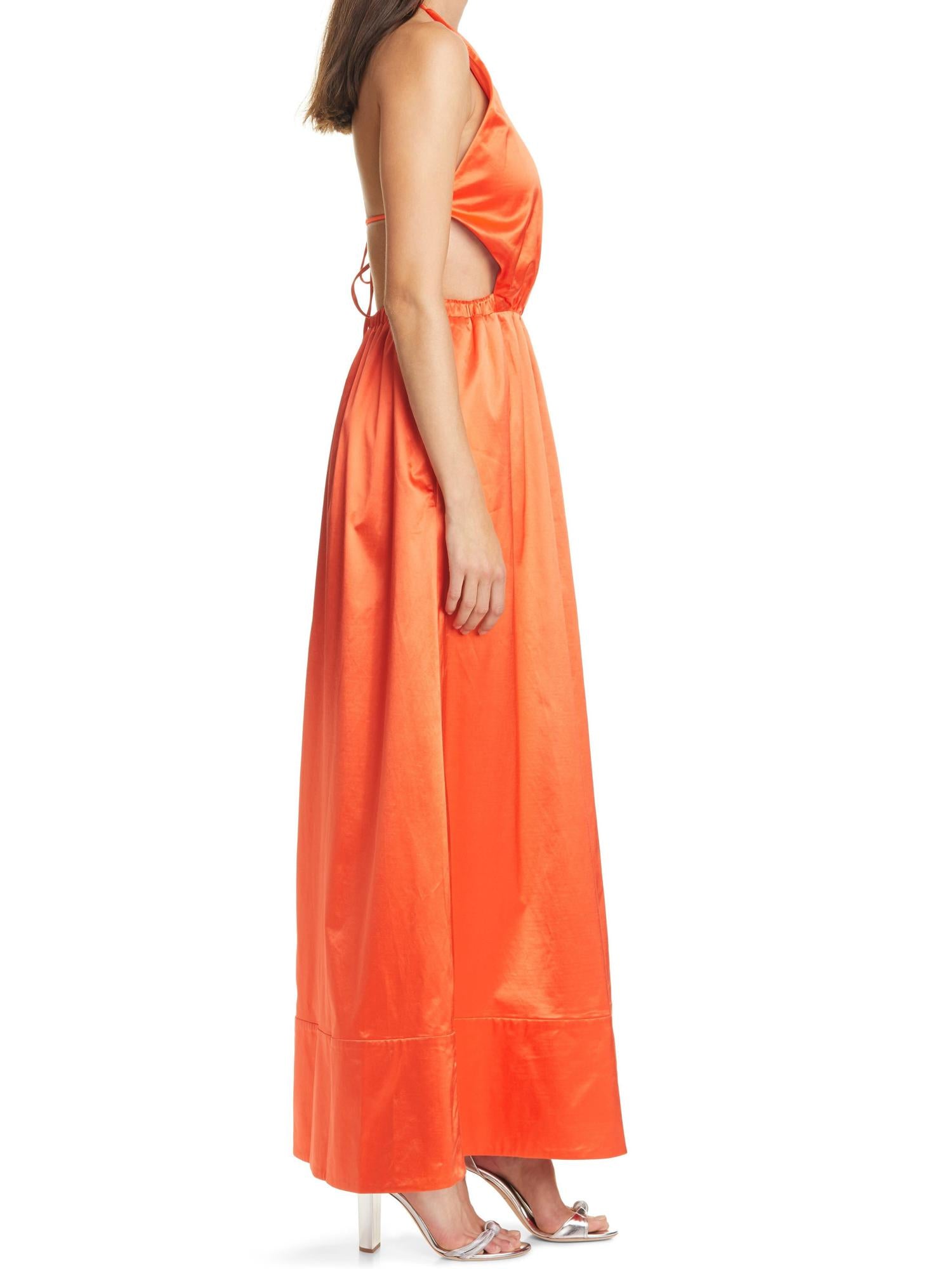 STAUD Sidney Maxi Dress - Orange