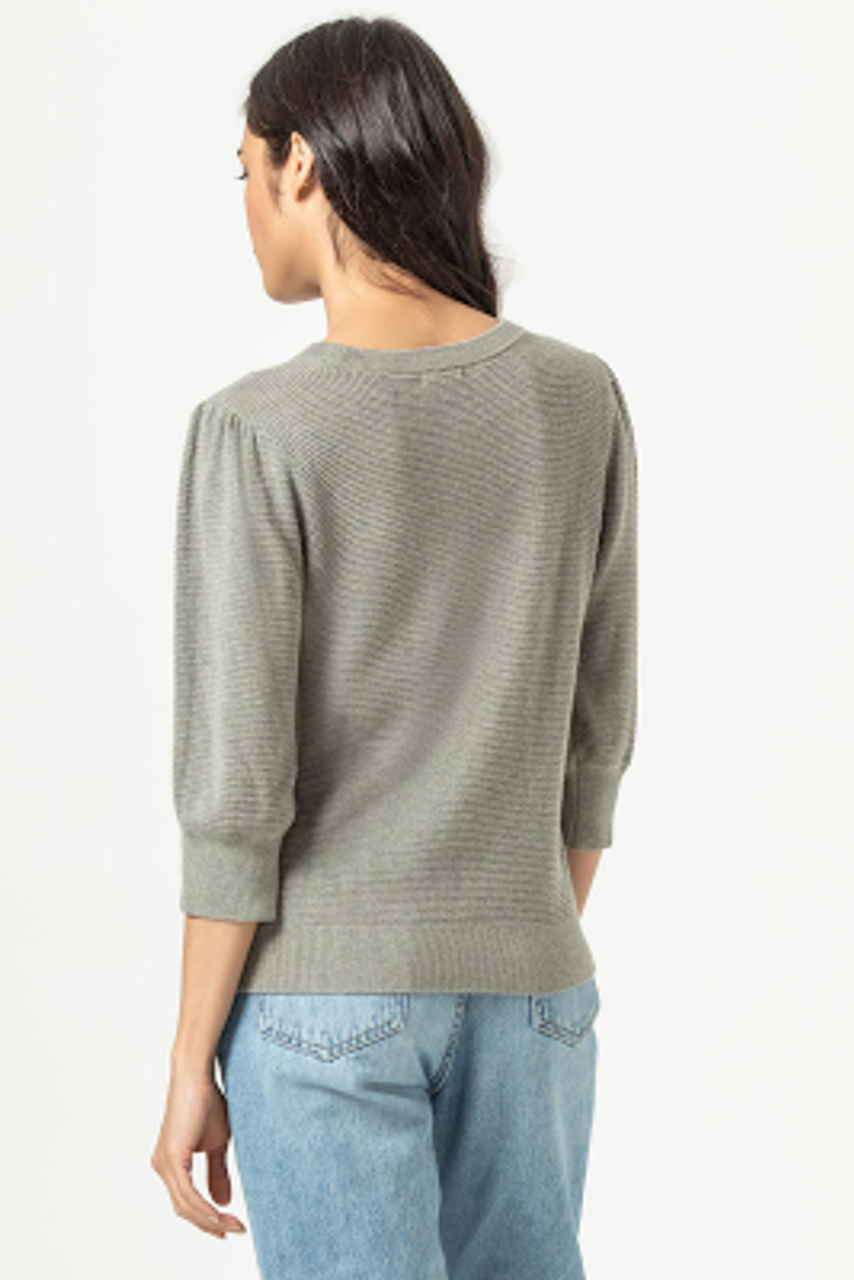 Lilla P Puff Sleeve Pullover Sweater - /Green - L