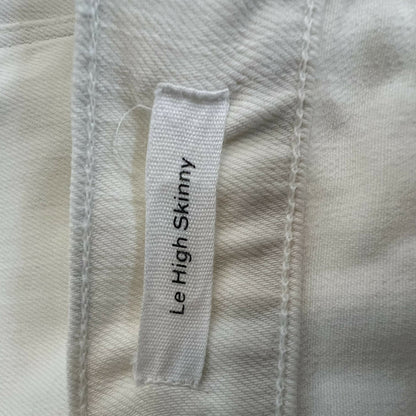 Frame La High Skinny Leg Jeans Dip Dye Blue White Sz 24 Waist