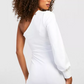 Boohoo White One Shoulder Long Sleeve Mini Dress