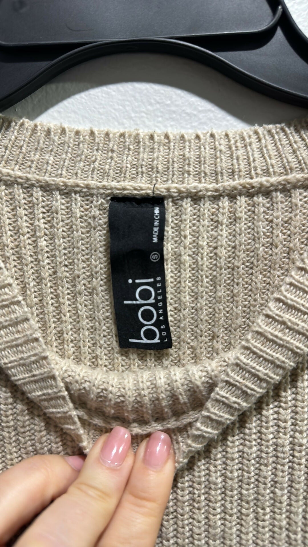 Bobi Side Stripe Sweater - /Beige - S