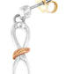 Haus of Brilliance Two-Toned Sterling Silver Awareness Ribbon Dangle Earrings