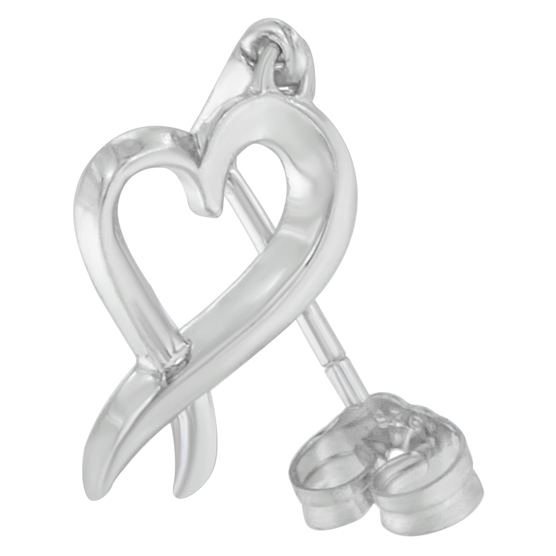 Haus of Brilliance Sterling Silver Dangle-Heart Earrings