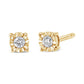 Haus of Brilliance 10K Yellow Gold Plated .925 Sterling Silver 1/10 Cttw Round Brilliant-Cut Diamond Miracle-Set Stud Earrings (J-K Color, I3 Clarity)