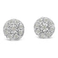 Haus of Brilliance .925 Sterling Silver 1/5 Cttw Diamond Miracle-Set Floral Cluster Push Back Stud Earrings (I-J Color, I2-I3 Clarity)