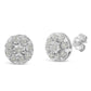 Haus of Brilliance .925 Sterling Silver 1/5 Cttw Diamond Miracle-Set Floral Cluster Push Back Stud Earrings (I-J Color, I2-I3 Clarity)