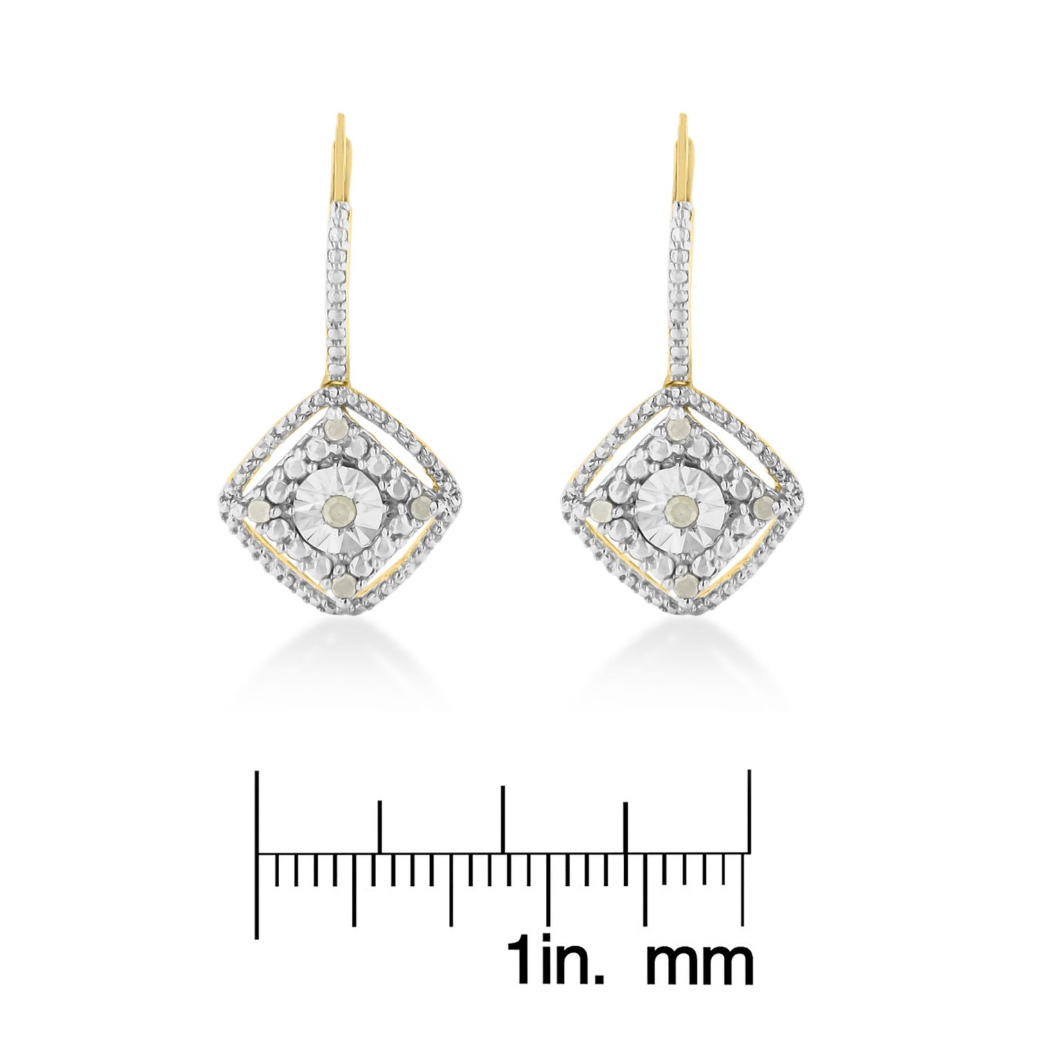 Haus of Brilliance Sterling Silver Rose Diamond Dangle Earring (0.25 cttw, I-J Color, I2-I3 Clarity)