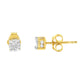 Haus of Brilliance Yellow Plated Sterling Silver Diamond Stud Earring (1/4 cttw, I-J Color, I2-I3 Clarity)