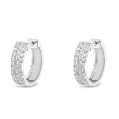 Haus of Brilliance Sterling-Silver Diamond Hoop Earring (1/2 cttw, I-J Color, I2-I3 Clarity)