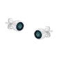 Haus of Brilliance .925 Sterling Silver 1/5 Cttw Round Brilliant-Cut Blue Diamond Miracle-Set Stud Earrings (Fancy Color-Enhanced, I2-I3 Clarity)