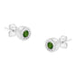 Haus of Brilliance .925 Sterling Silver 1/5 Cttw Round Brilliant-Cut Green Diamond Miracle-Set Stud Earrings (Fancy Color-Enhanced, I1-I2 Clarity)