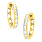 Haus of Brilliance 10K Yellow Gold Plated .925 Sterling Silver Channel Set Round-Cut Diamond Accent Classic Hoop Earrings (I-J Color, I1-I2 Clarity)