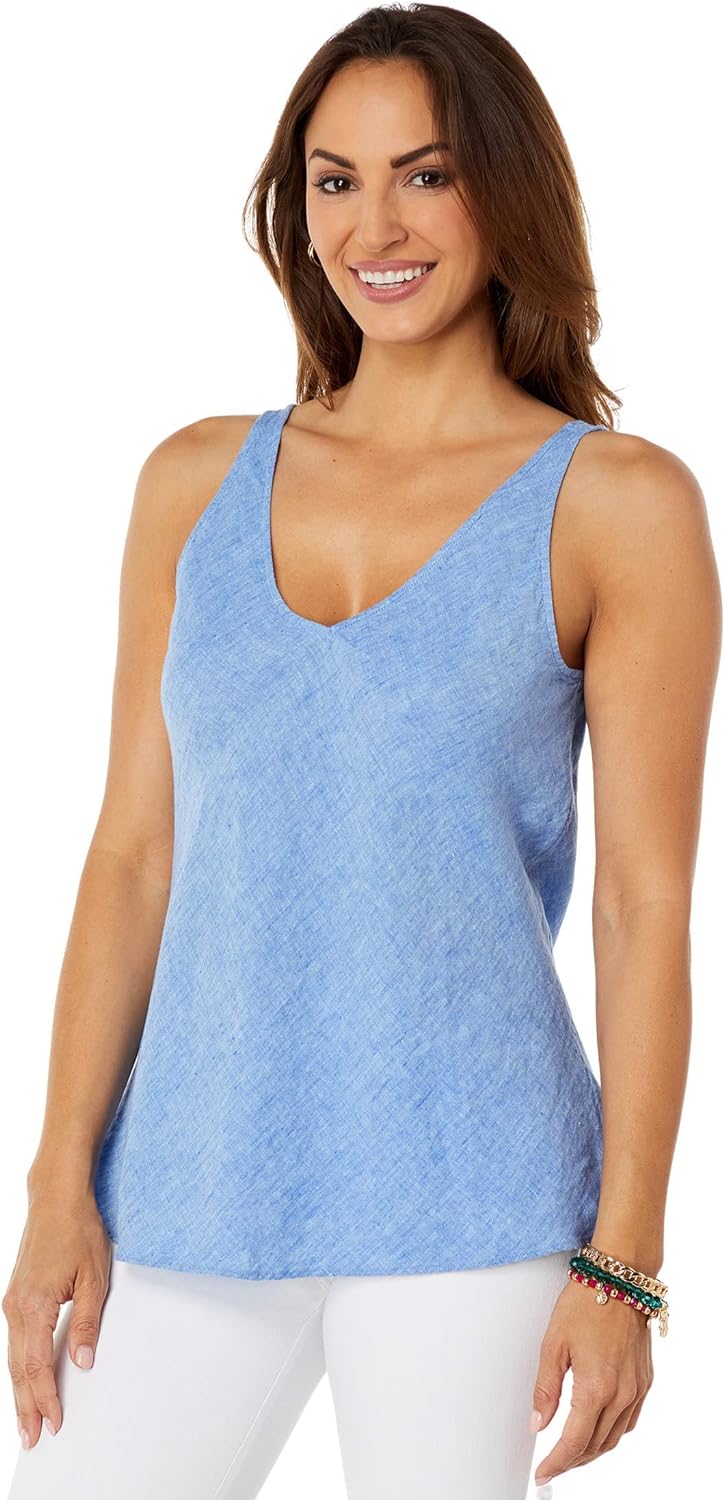 Lilly Pulitzer Florin Sleeveless Linen Top - /Blue